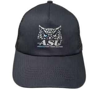 Hit ASU Inc Night Vision Solutions Owl Black Trucker Hat OS Snapback Adjustable